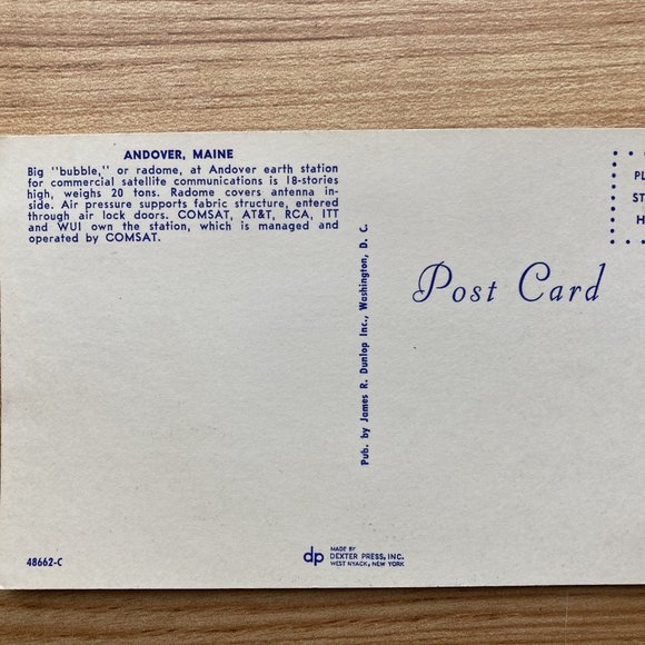 THREE VINTAGE POST CARDS FROM TELESTAR SITE - Picture 7 of 7